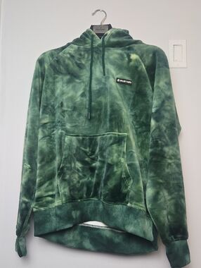 Spark Paws Emerald Tie Dye Velvet Hoodie - Size XL